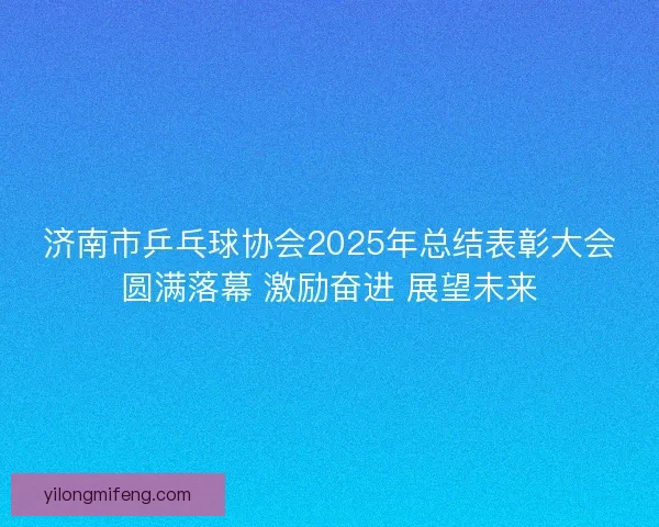 济南市乒乓球协会2025年总结表彰大会圆满落幕 激励奋进 展望未来